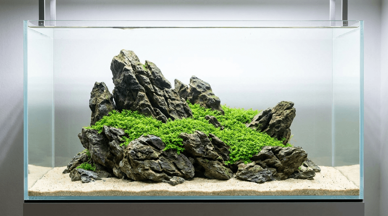 Seiryu stone iwagumi aquascape